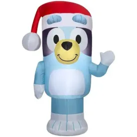 3.5' Disney Bluey in Santa Hat Christmas Inflatable Decoration