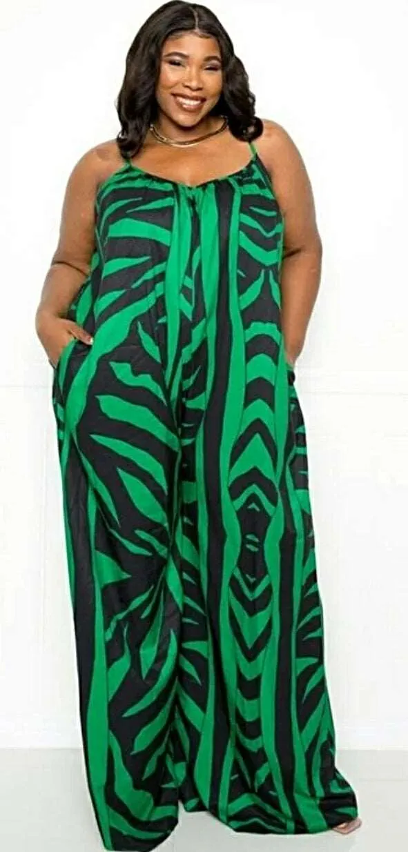 Anyone But Me 1Pce Wide Leg Plus Jumper (2 Colors)