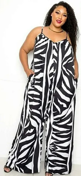 Anyone But Me 1Pce Wide Leg Plus Jumper (2 Colors)