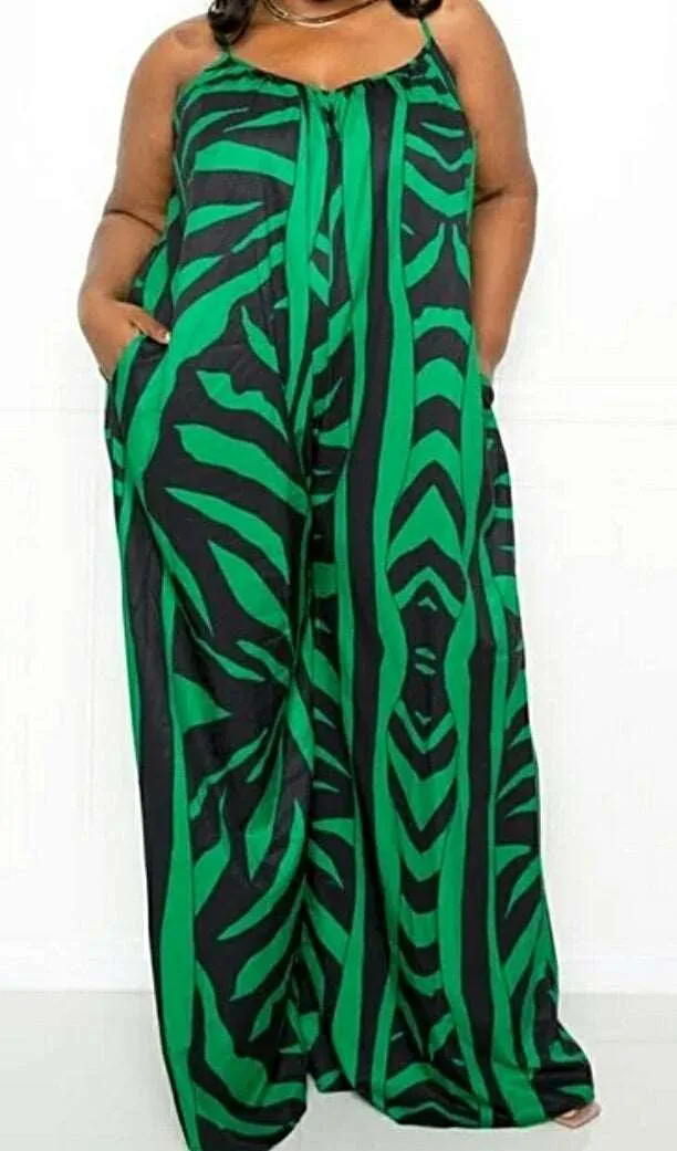 Anyone But Me 1Pce Wide Leg Plus Jumper (2 Colors)