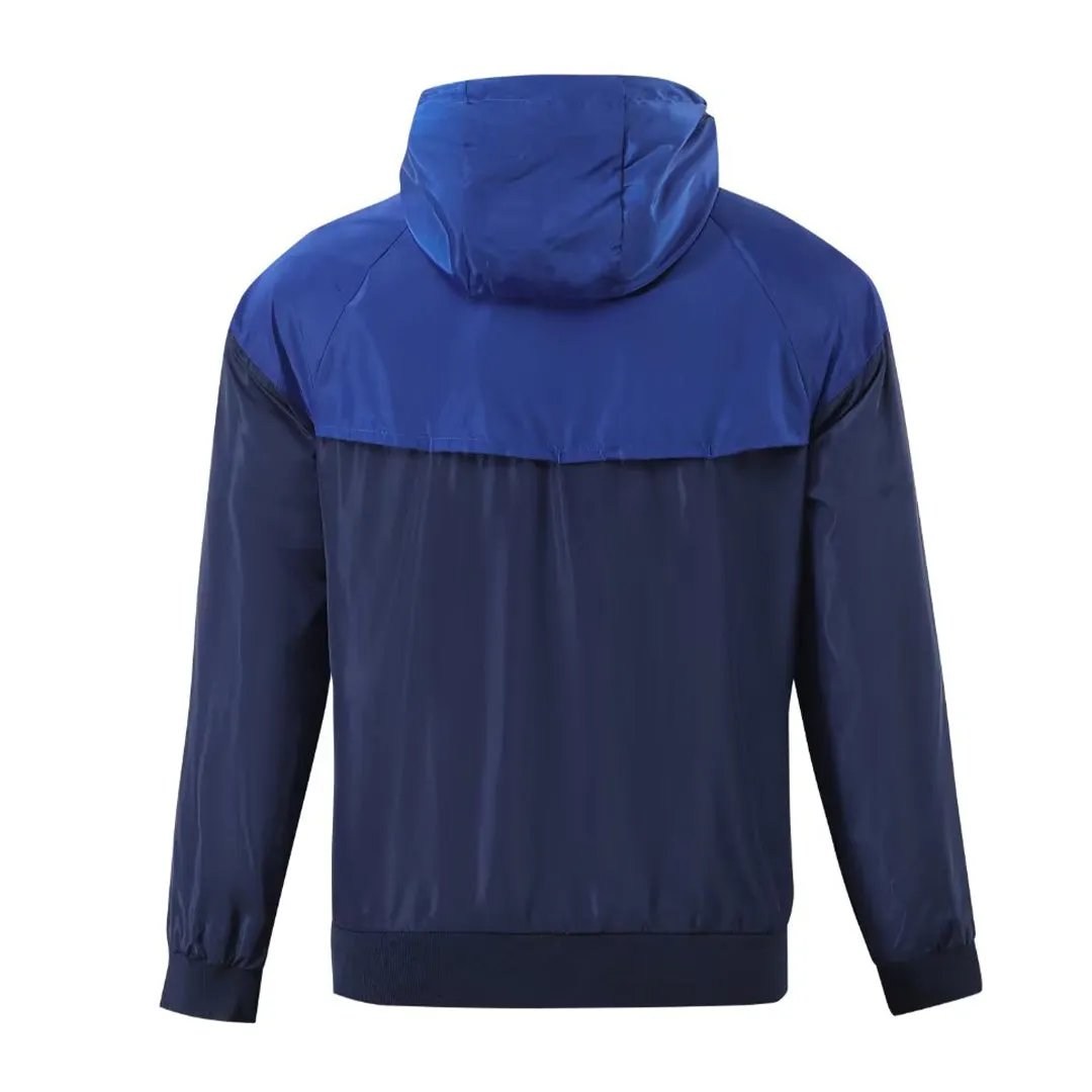 Barcelona Windbreaker Hoodie Jacket Blue 2023/24