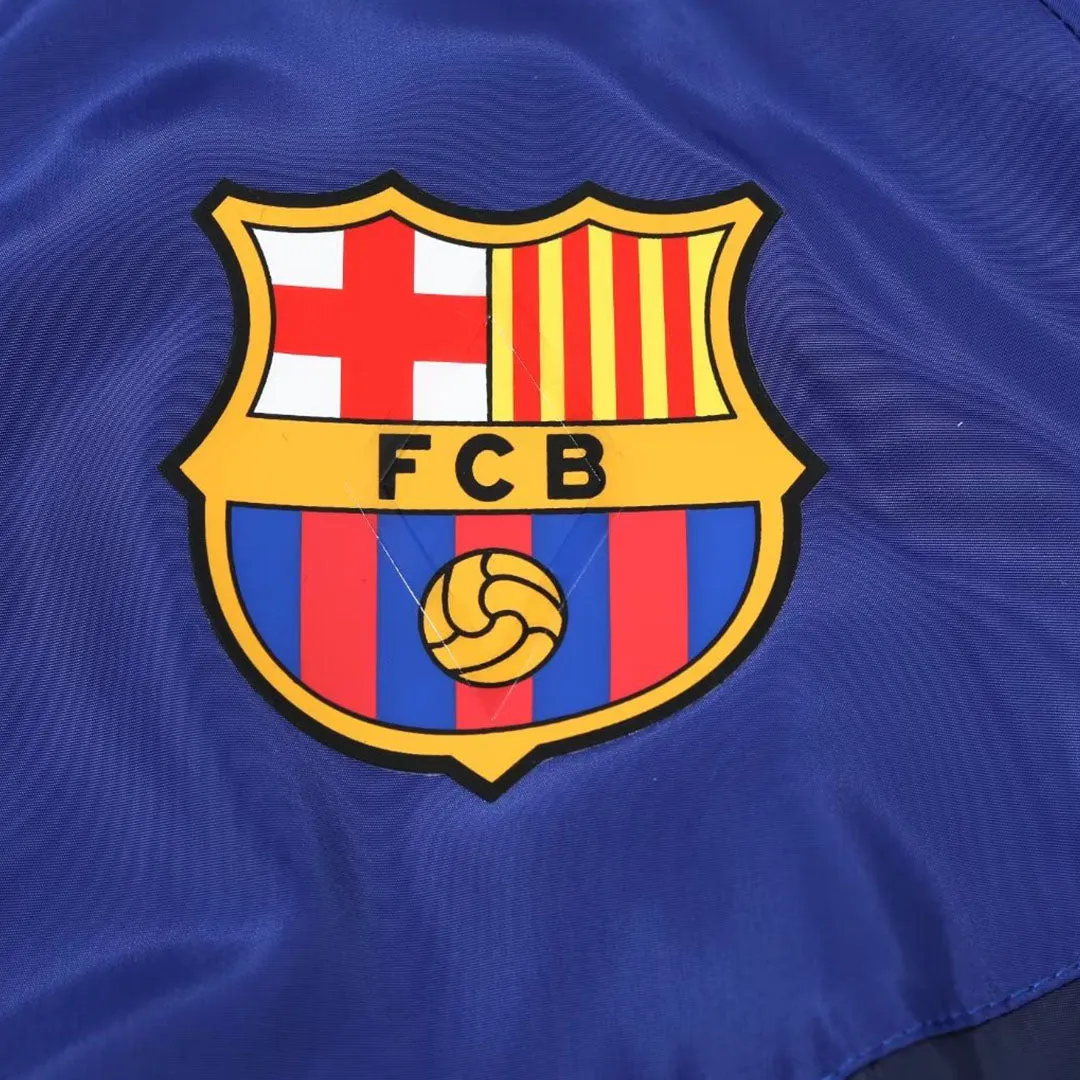 Barcelona Windbreaker Hoodie Jacket Blue 2023/24