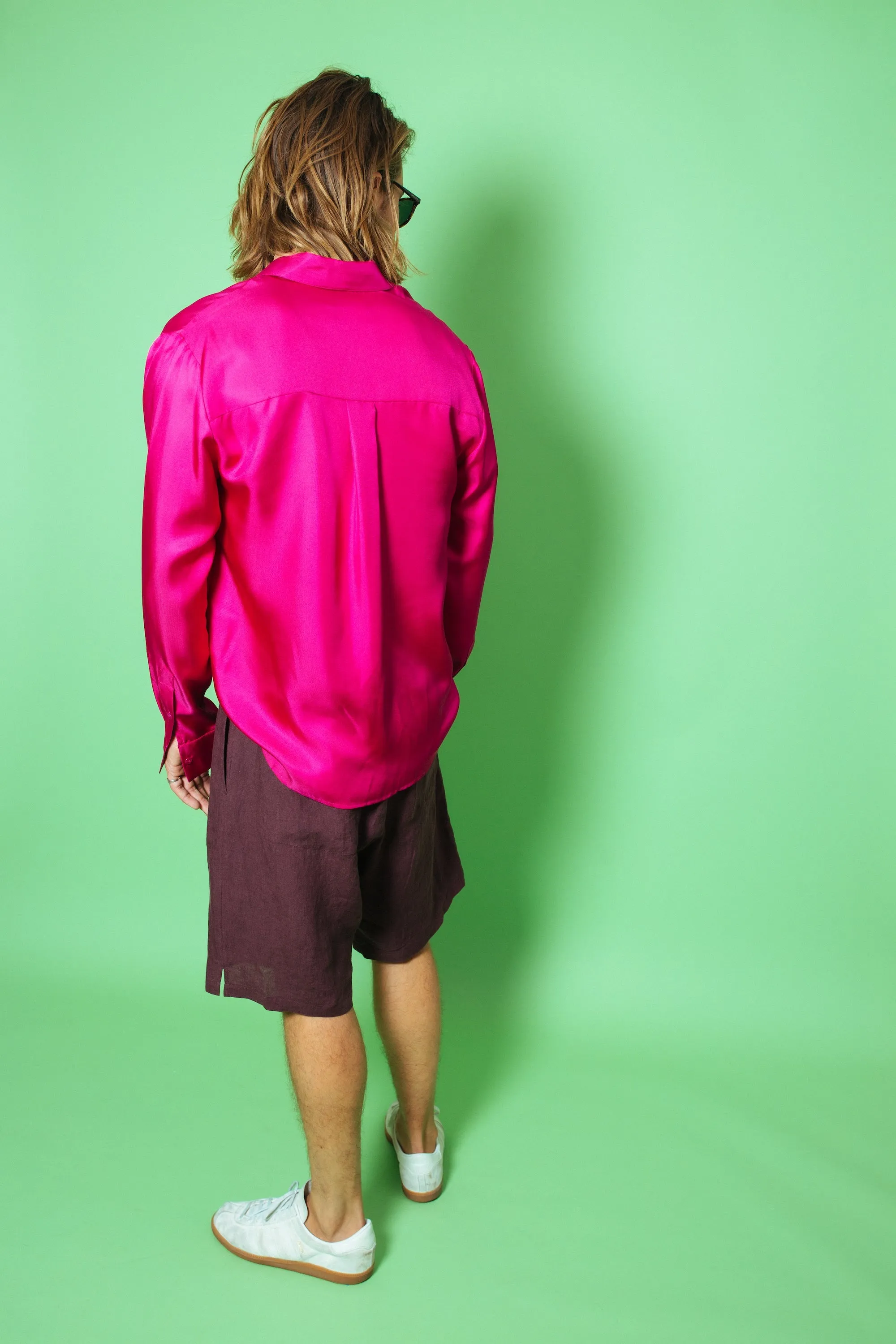Basketball Linen Short Burgundy Man