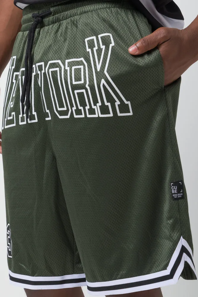 Basketball Short Dark Green