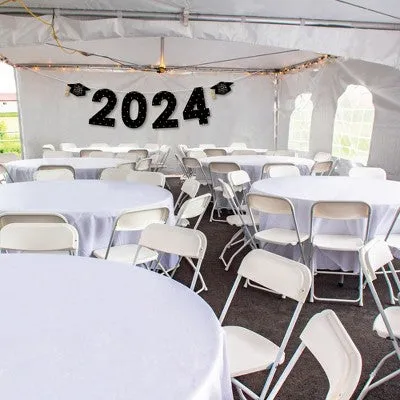 Big Dot of Happiness Tassel Worth The Hassle - Gold - Large Graduation Party Decorations - 2024 - Outdoor Letter Banner