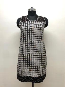 Black and White Block Printed Dress