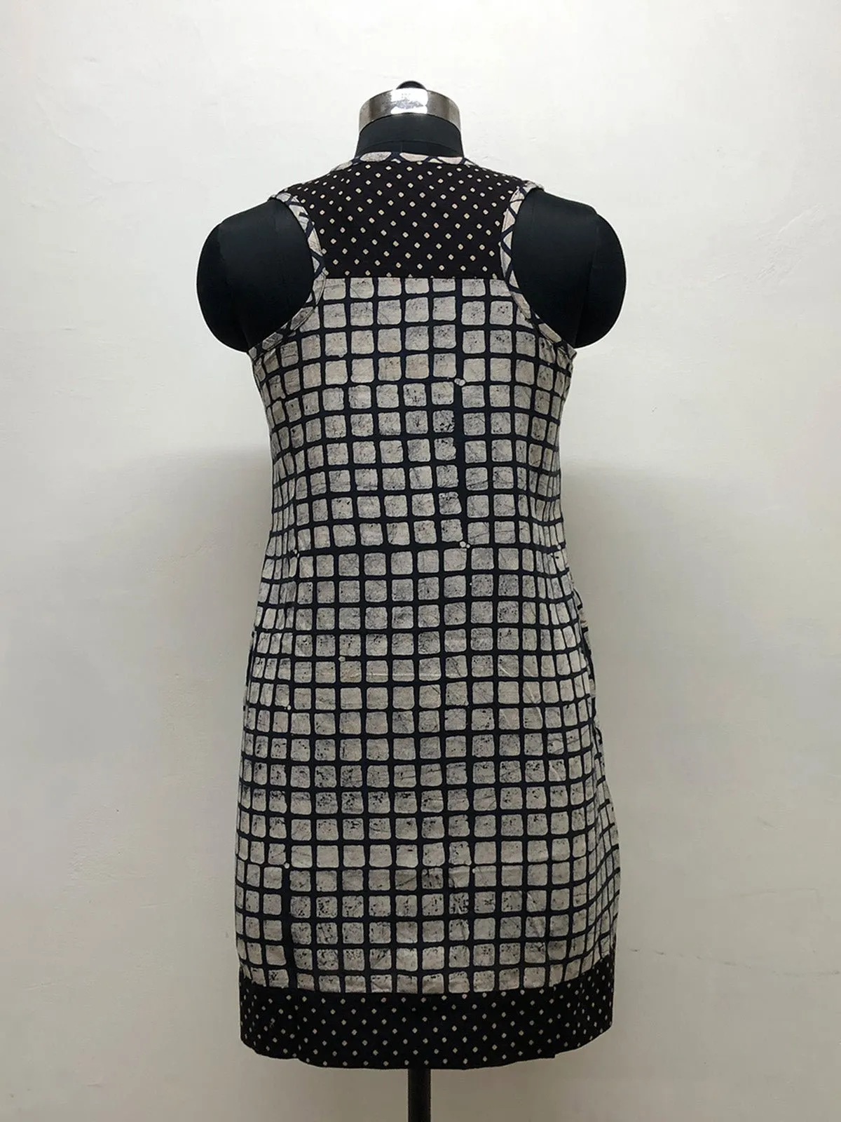 Black and White Block Printed Dress