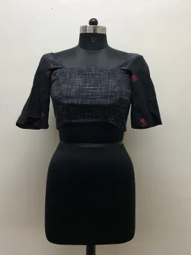 Black Jamdani Blouse
