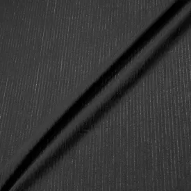 Black Striped Jacquard Lightweight Wool Blend