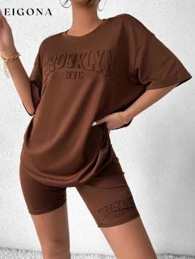 BROOKLYN NYC Graphic Top and Shorts Set