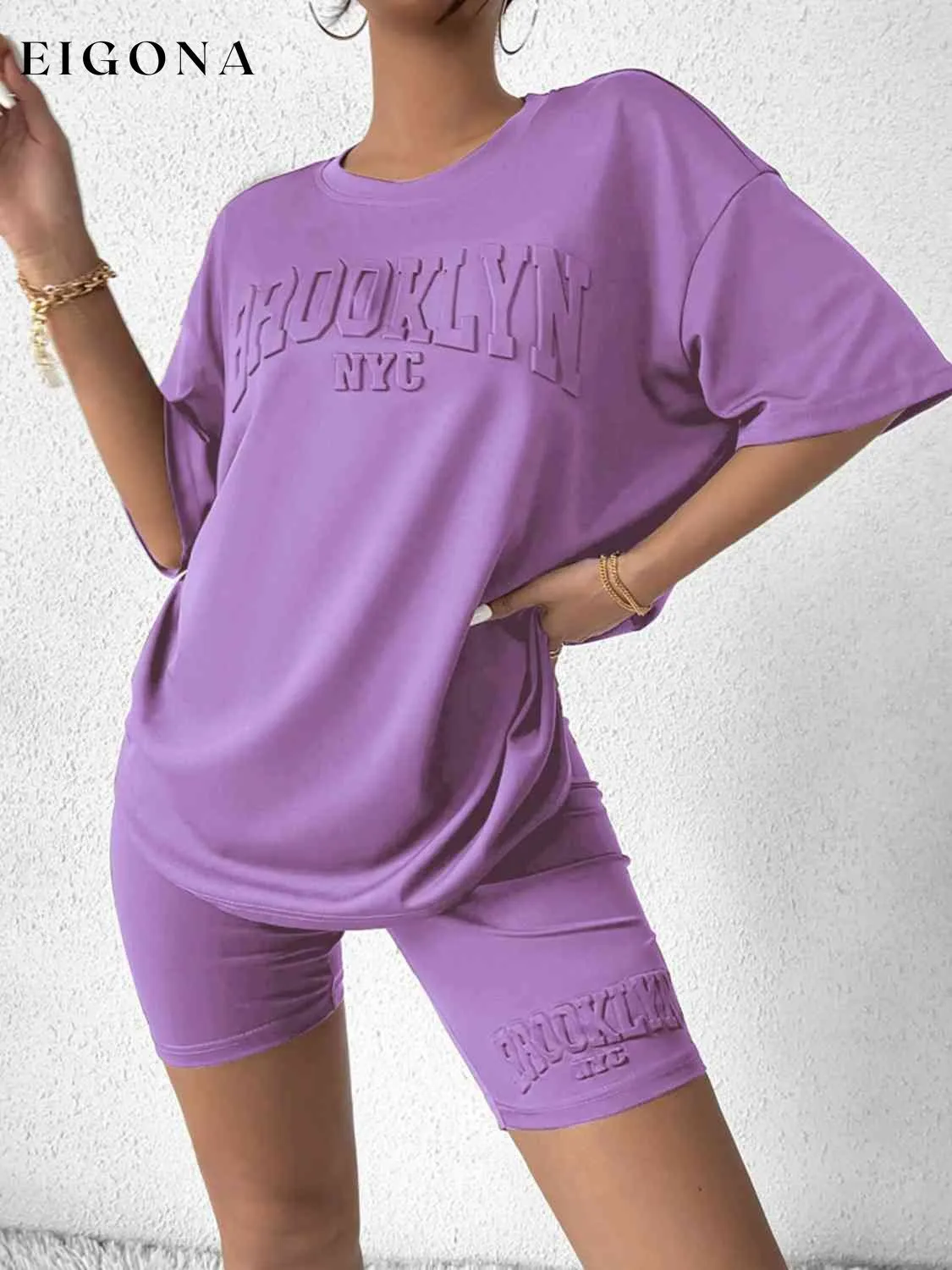 BROOKLYN NYC Graphic Top and Shorts Set