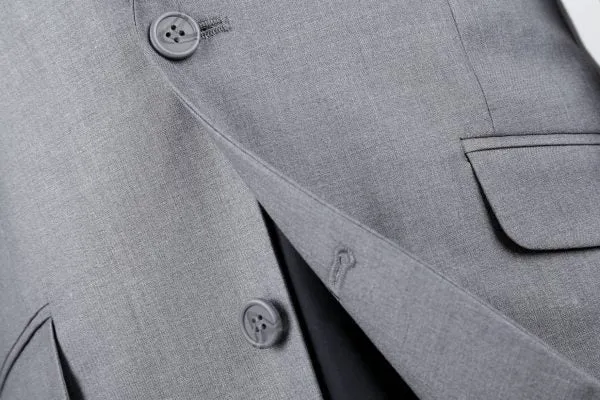 BUILD YOUR PACKAGE: Light Grey Slim Fit Suit (Package Includes 2 Pc Suit, Shirt, Necktie or Bow Tie, Matching Pocket Square, & Shoes)