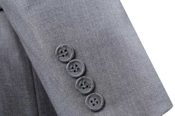 BUILD YOUR PACKAGE: Light Grey Slim Fit Suit (Package Includes 2 Pc Suit, Shirt, Necktie or Bow Tie, Matching Pocket Square, & Shoes)
