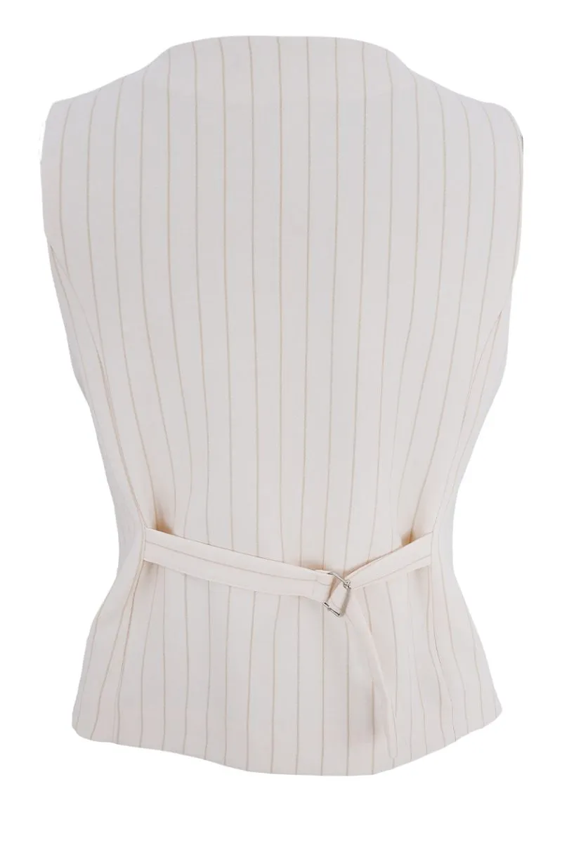 Chicago Tailored Vest | Off White | Vest fra Black Colour