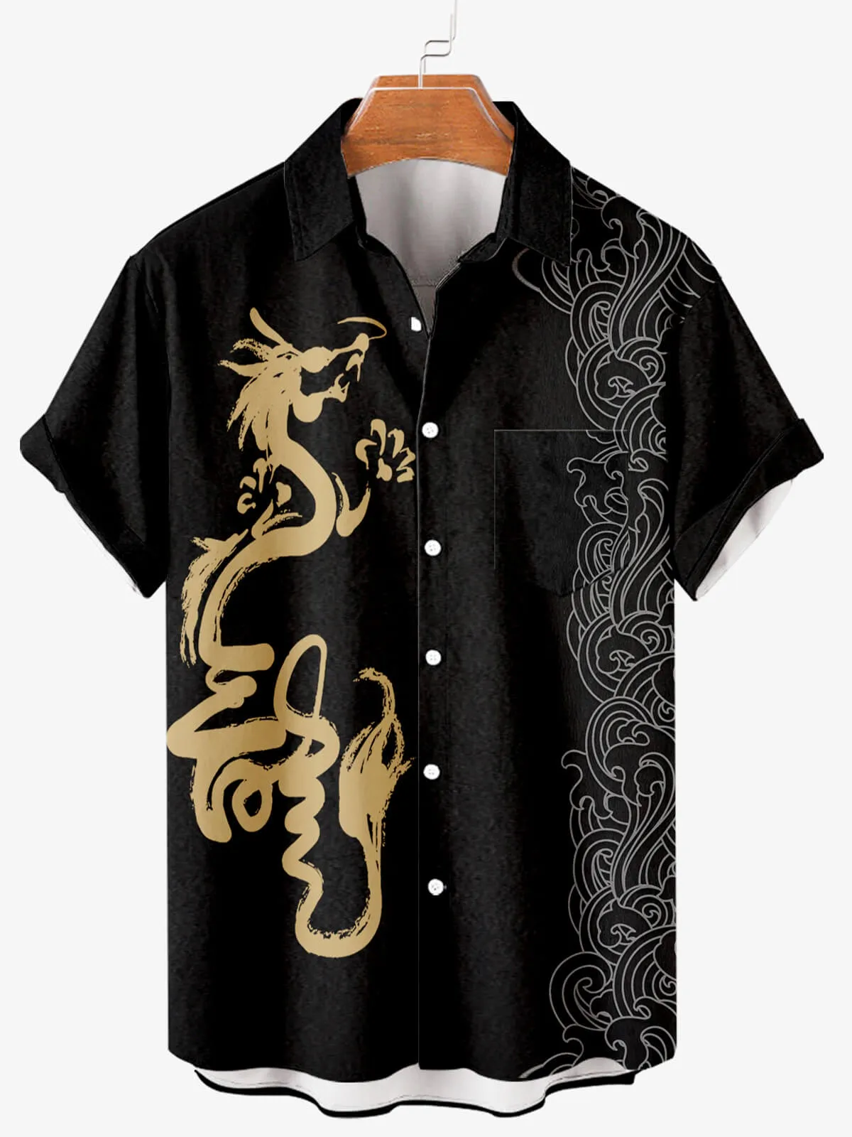 Chinese Year of the Dragon Men's Short Sleeve Shirt