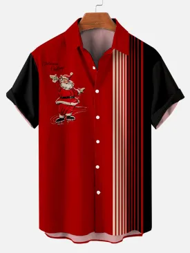 Christmas Greeting Santa Men's Short Sleeve Shirt
