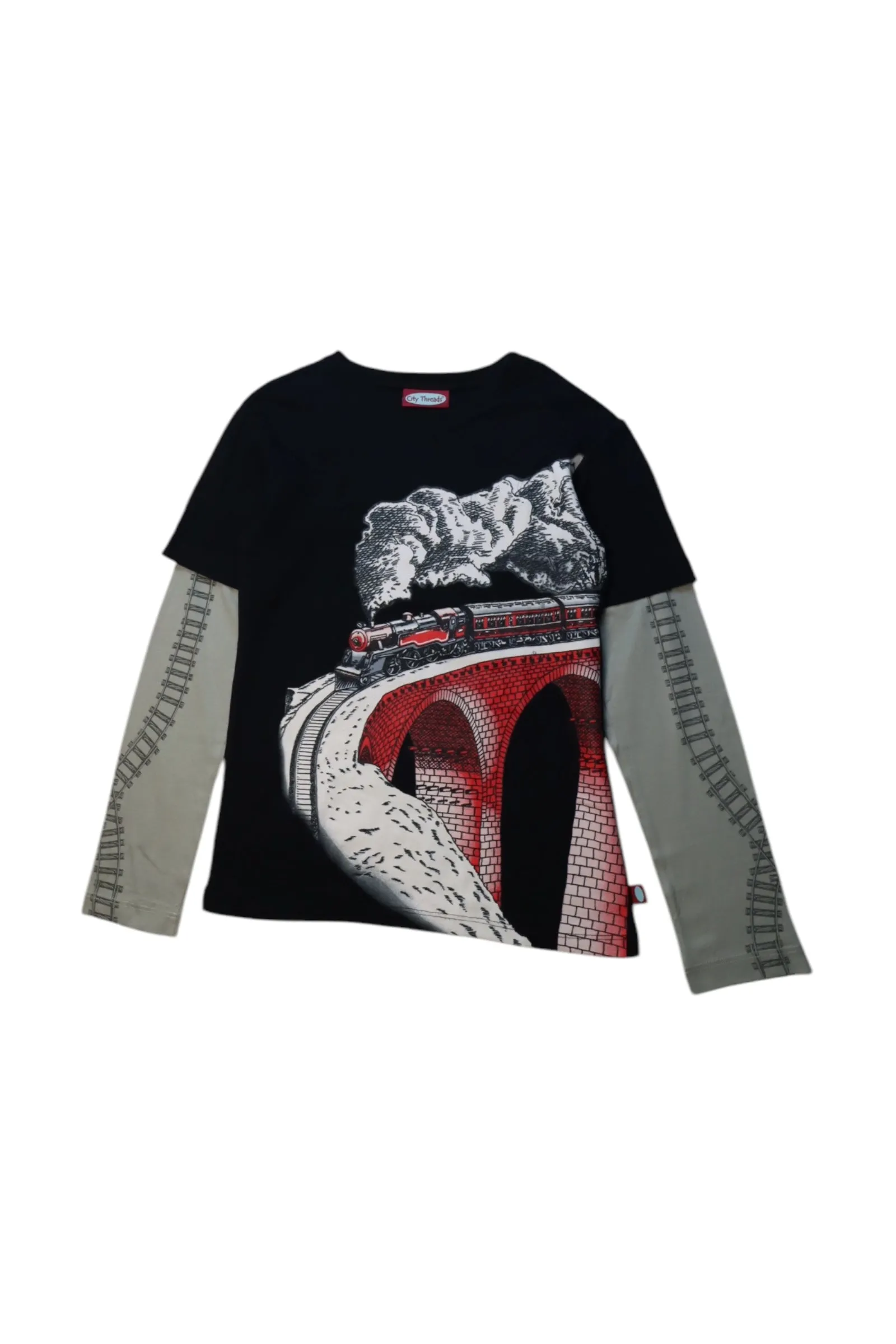 City Threads Train Graphic T-Shirt 8Y