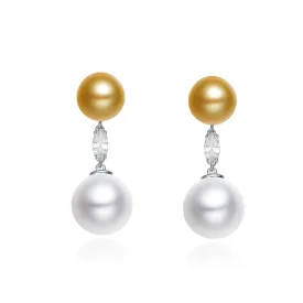 Clarisse Double Pearl Drop Earrings