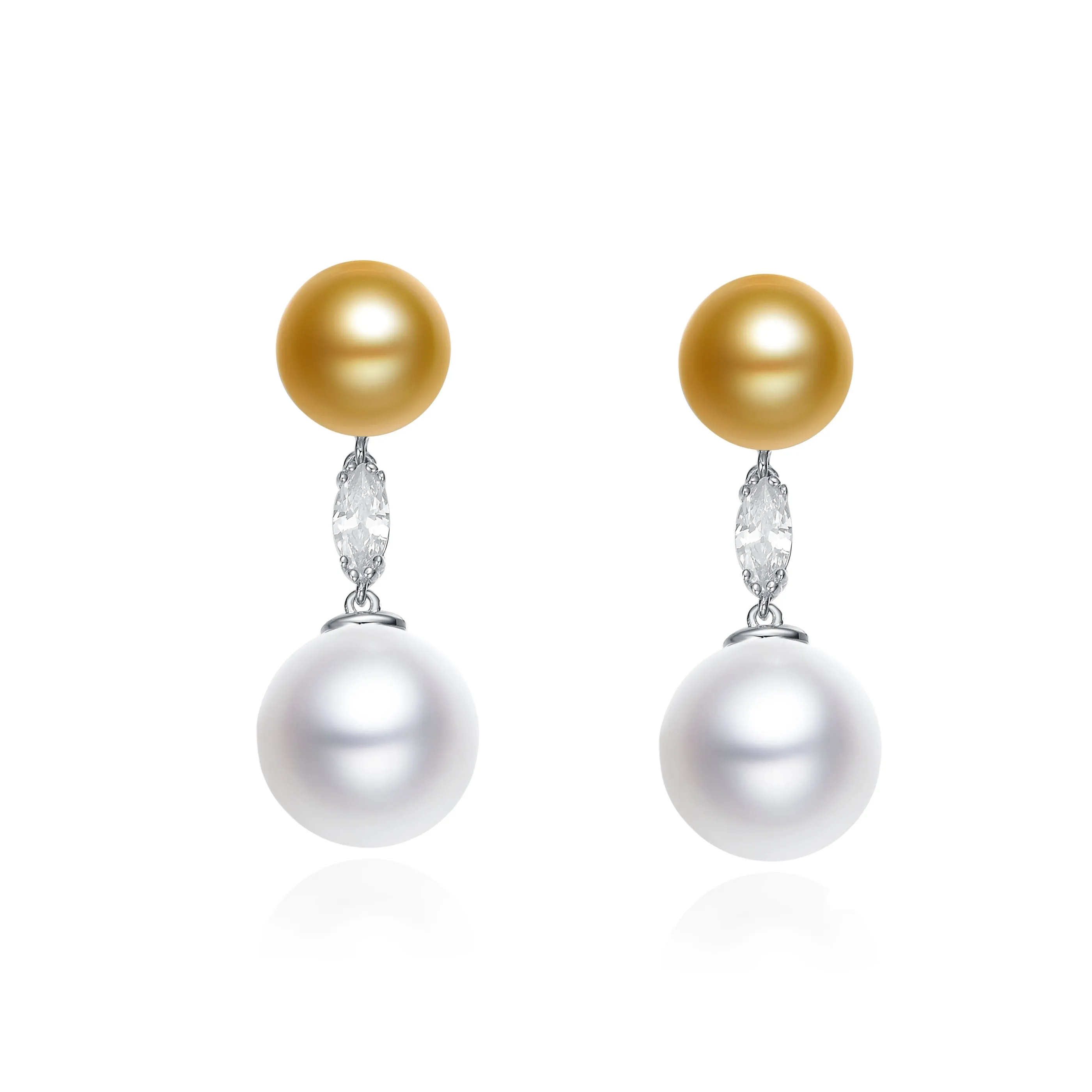 Clarisse Double Pearl Drop Earrings