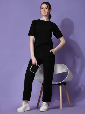 Classic Black T-Shirt-Style Co-ord Set