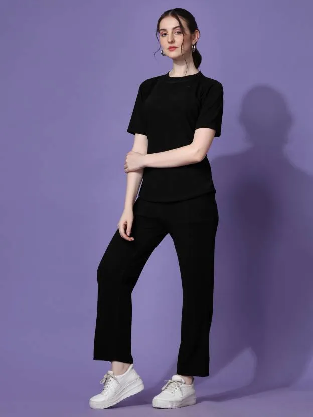 Classic Black T-Shirt-Style Co-ord Set