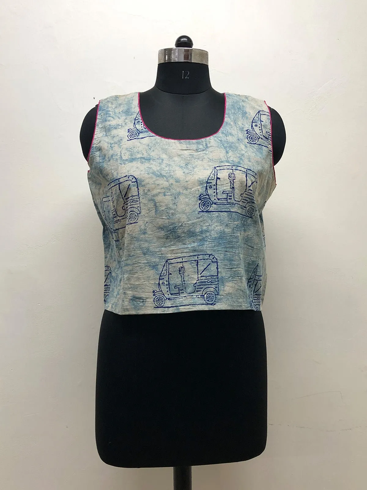 Crop Top Rickshaw Print