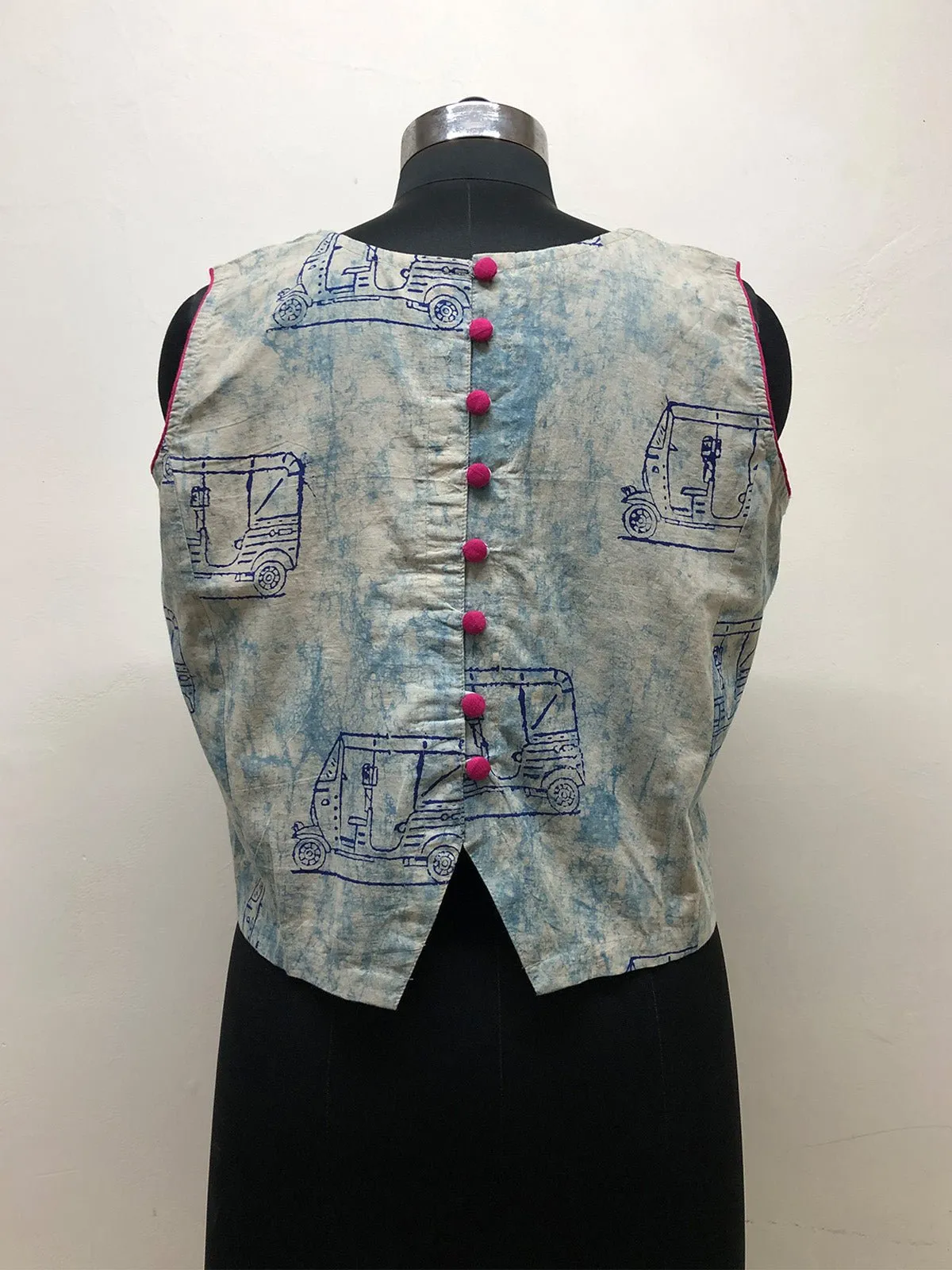Crop Top Rickshaw Print