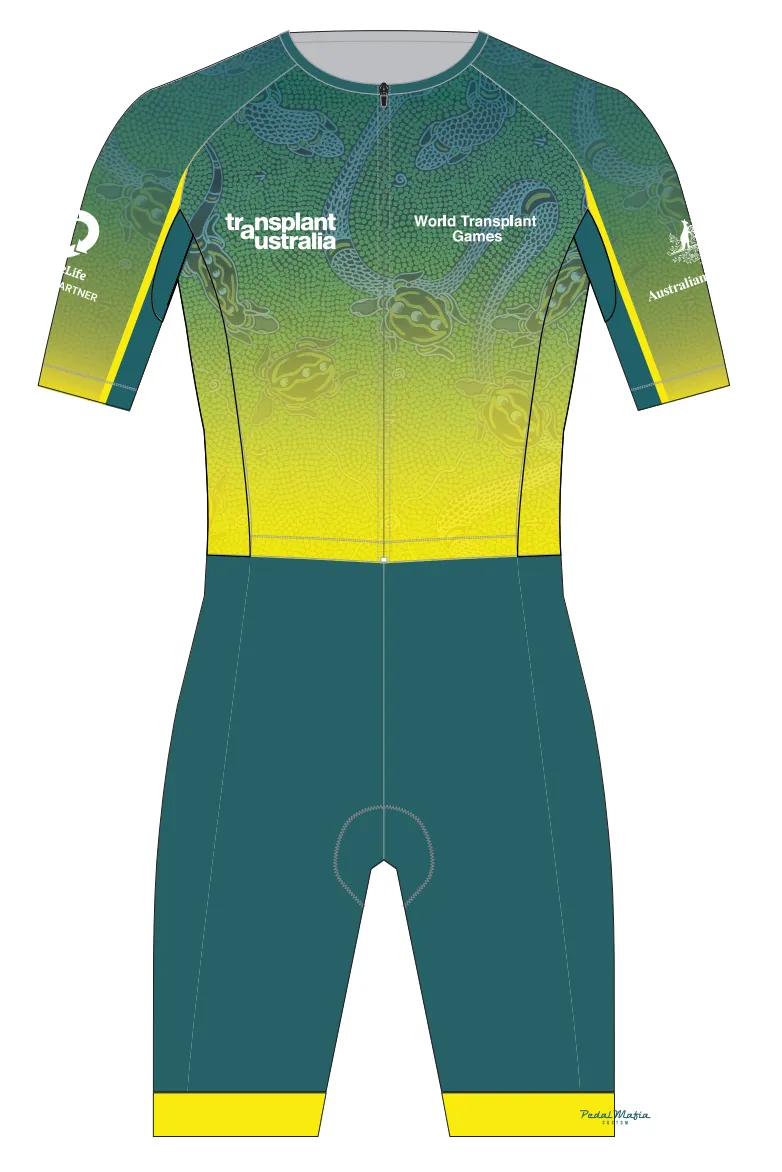 Custom Sleeved Pro Tri Suit - Transplant Australia (World Transplant Games)