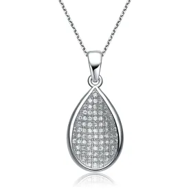 CZ Sterling Silver Pear Shape Pendant