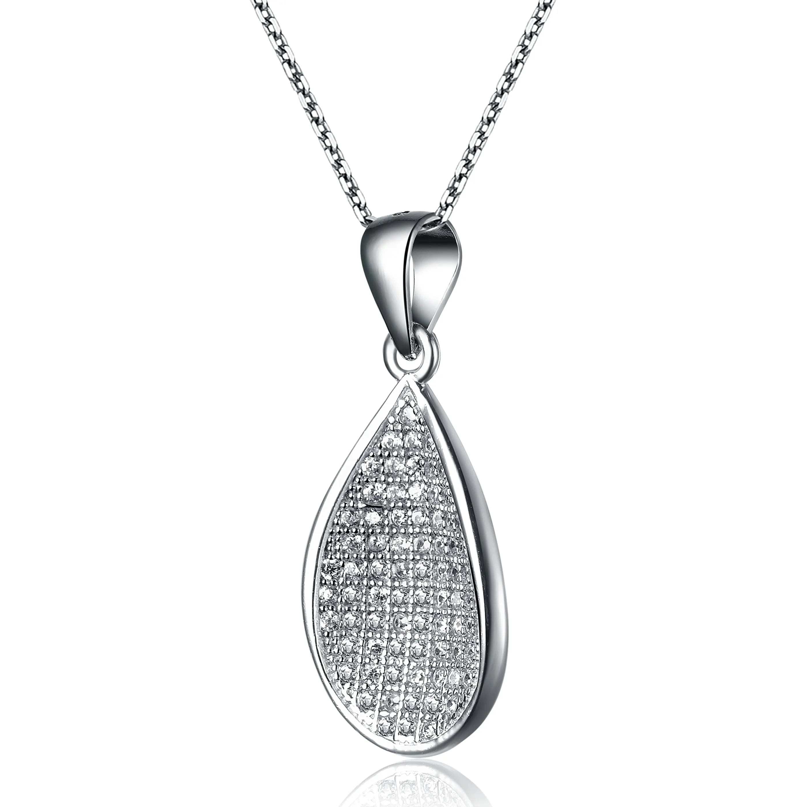 CZ Sterling Silver Pear Shape Pendant