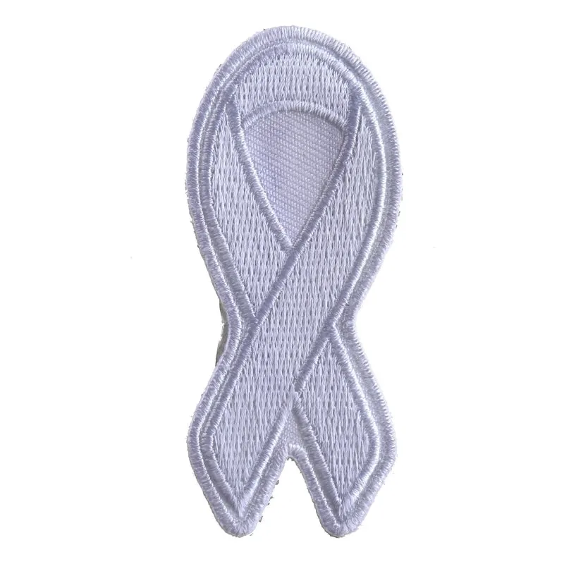 Daniel Smart White Lung Cancer Awareness Ribbon Patch