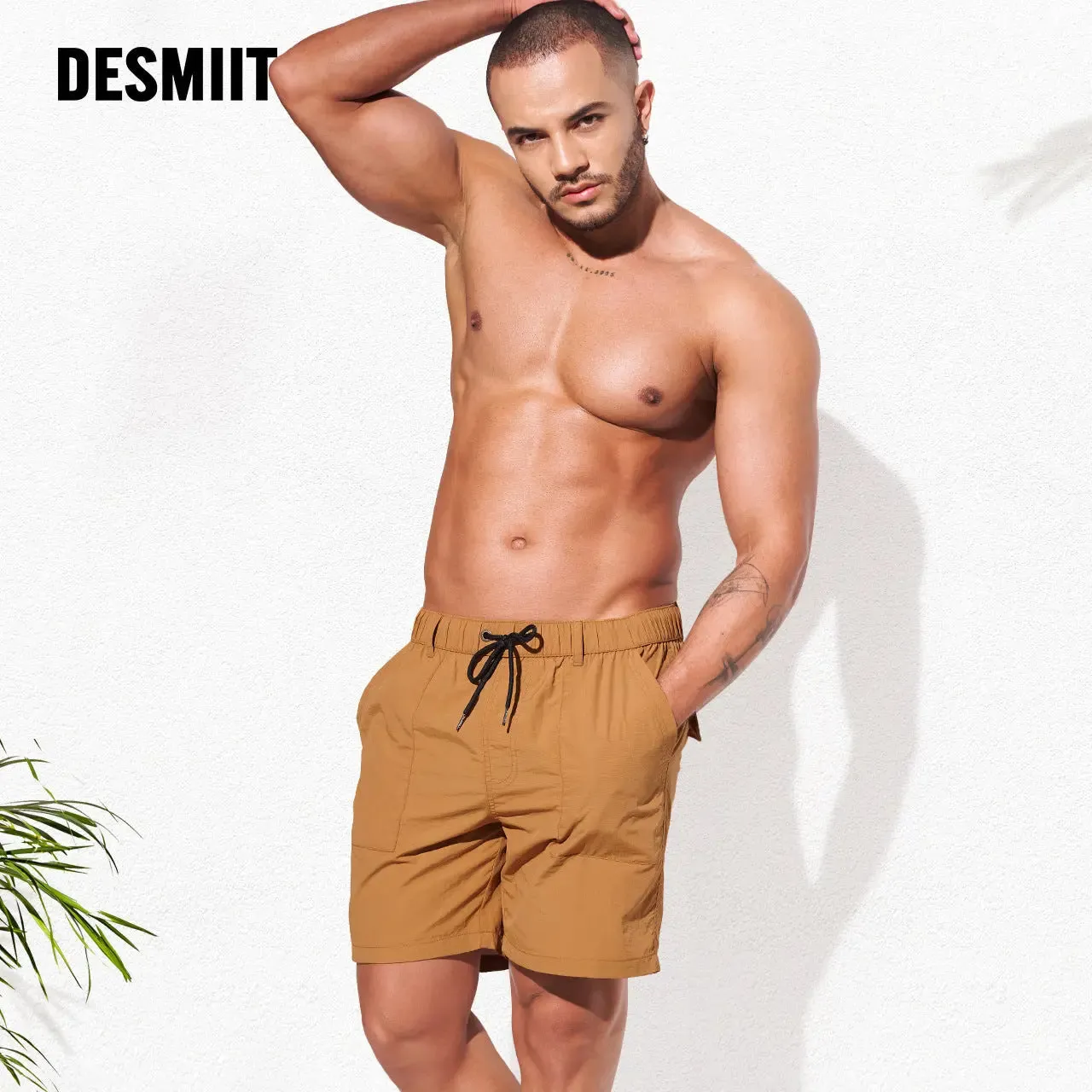 Desmiit Beach Pants Shorts Swim Trunks