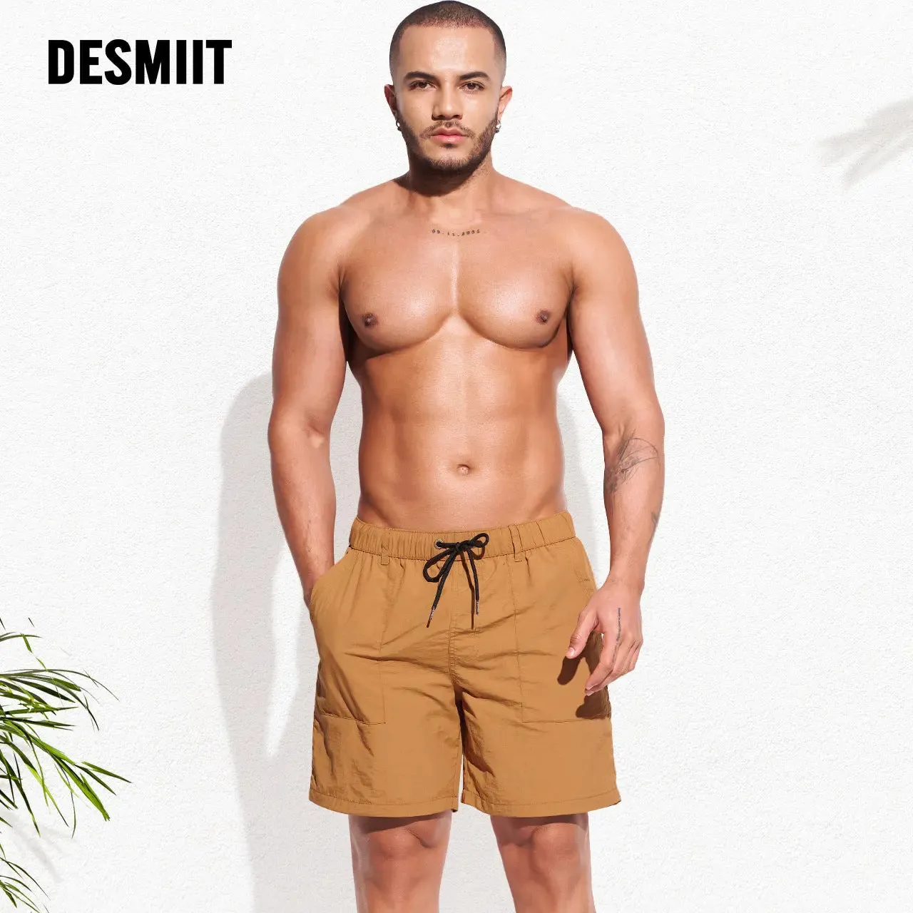Desmiit Beach Pants Shorts Swim Trunks