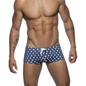 DomiGe Men's Swim Trunks: Anti-Embarrassment National Flag Swimwear