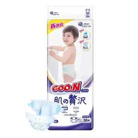 ELLEAIR GOO.N Luxury Sensitive Skin Diapers with Tape Size XL (12-20Kg) 36Pcs