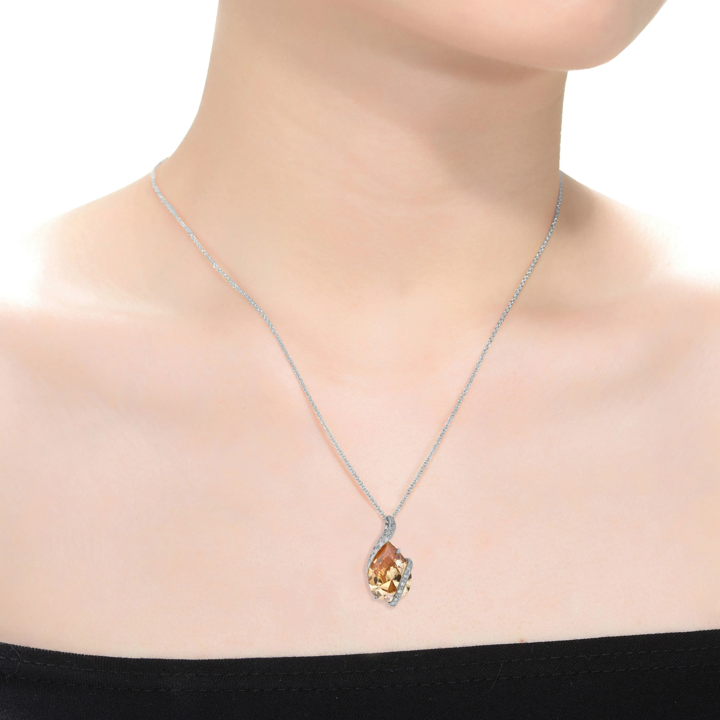 Eloise Champagne Teardrop Pendant
