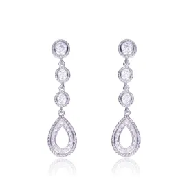 Emma Braided Teardrop Halo Earrings