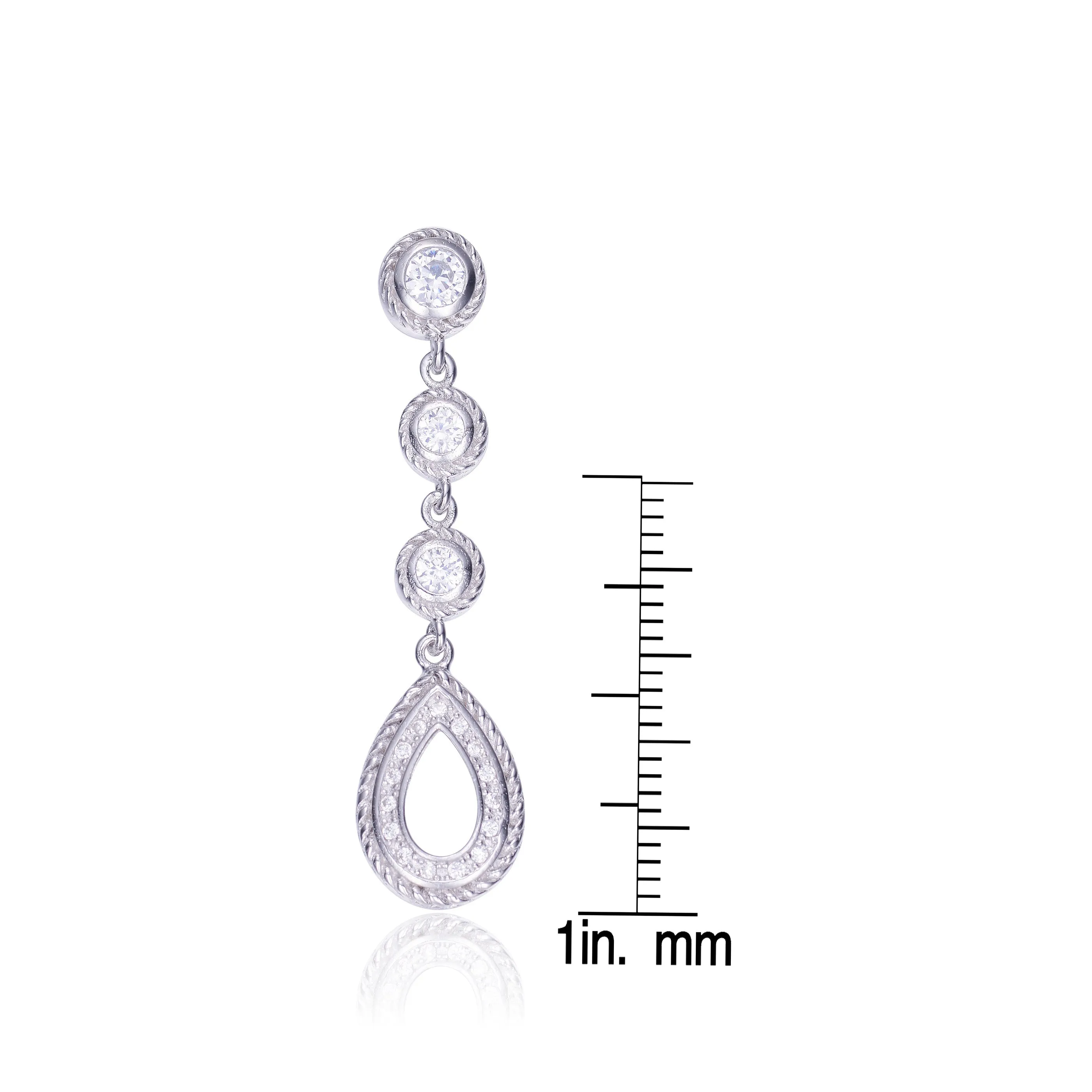 Emma Braided Teardrop Halo Earrings