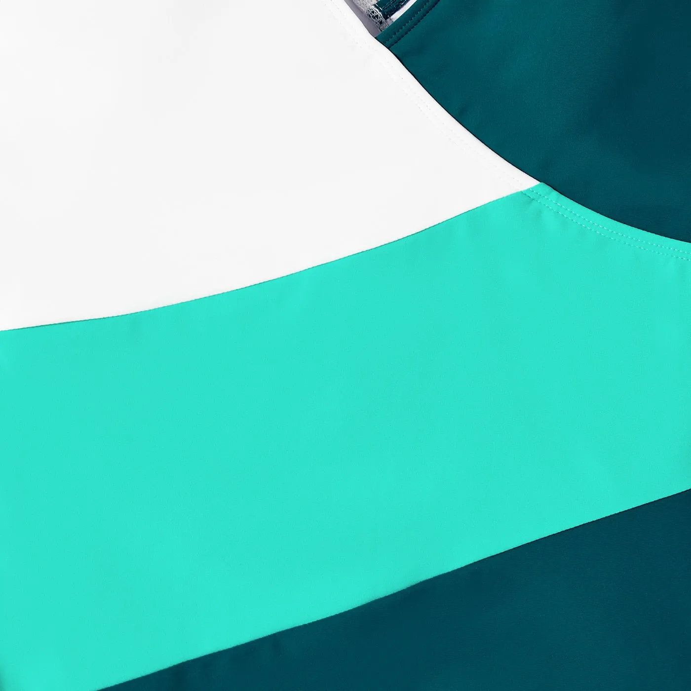 Family Matching Swimsuit Colorblock One-piece Bathing Suit or Swim Trunks Shorts