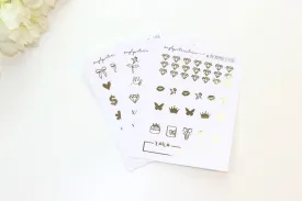 FOIL (MrsMomNextDoor COLLAB) Func/Deco Sheets (Gold, Rose Gold, Silver Foil)