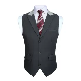 Formal Suit Vest - A-CHARCOAL
