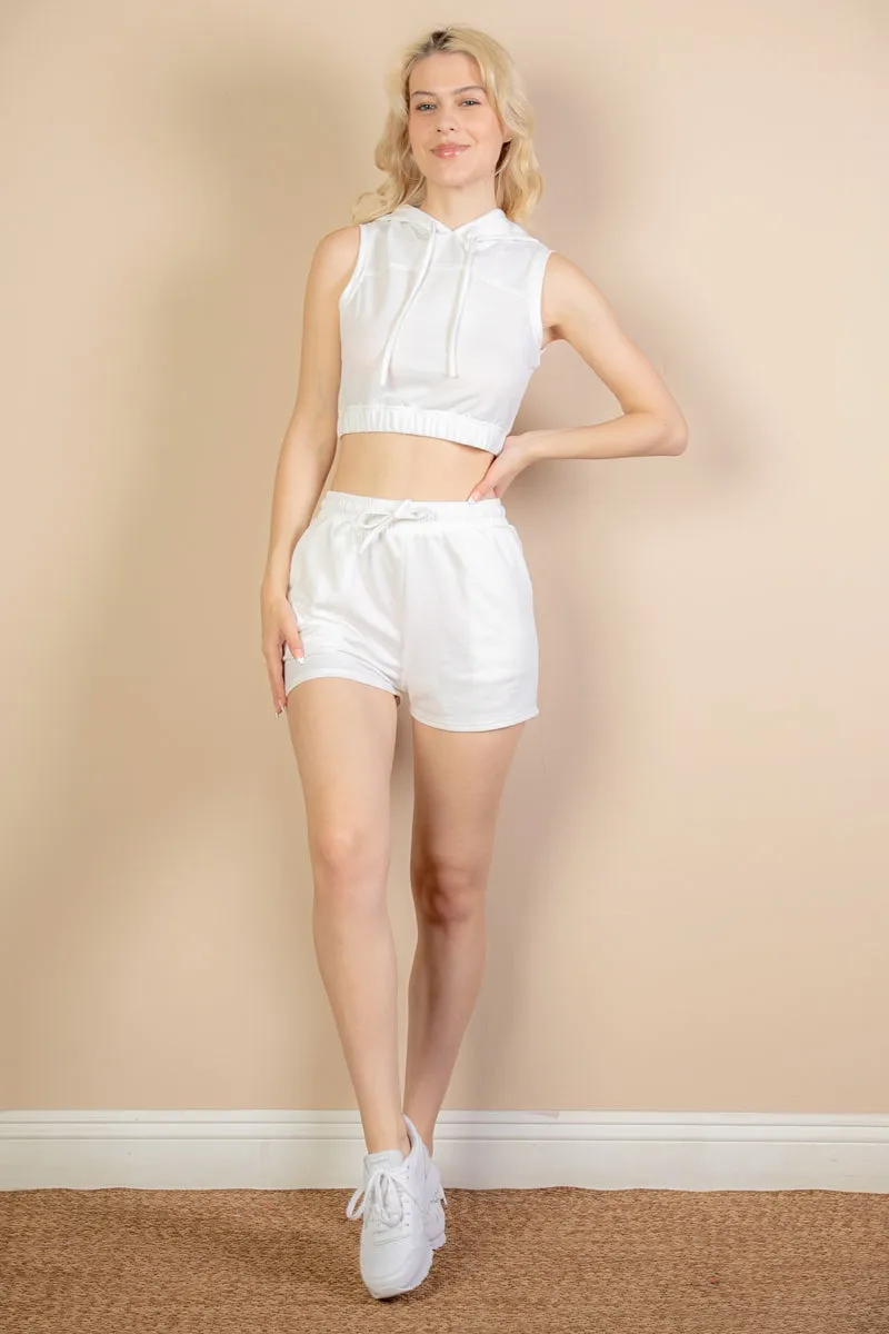 French Terry Sleeveless Hoodie