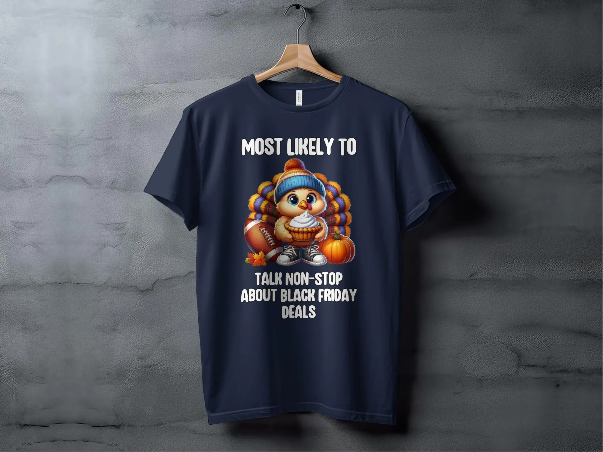 Funny Thanksgiving Turkey T-Shirt, Black Friday Deals T-Shirt, Cute Holiday Tee, Festive Shirt for Men Women, Gift Idea