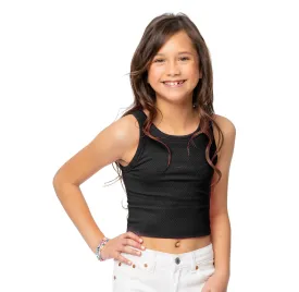 Girls Chevron Tank -Black