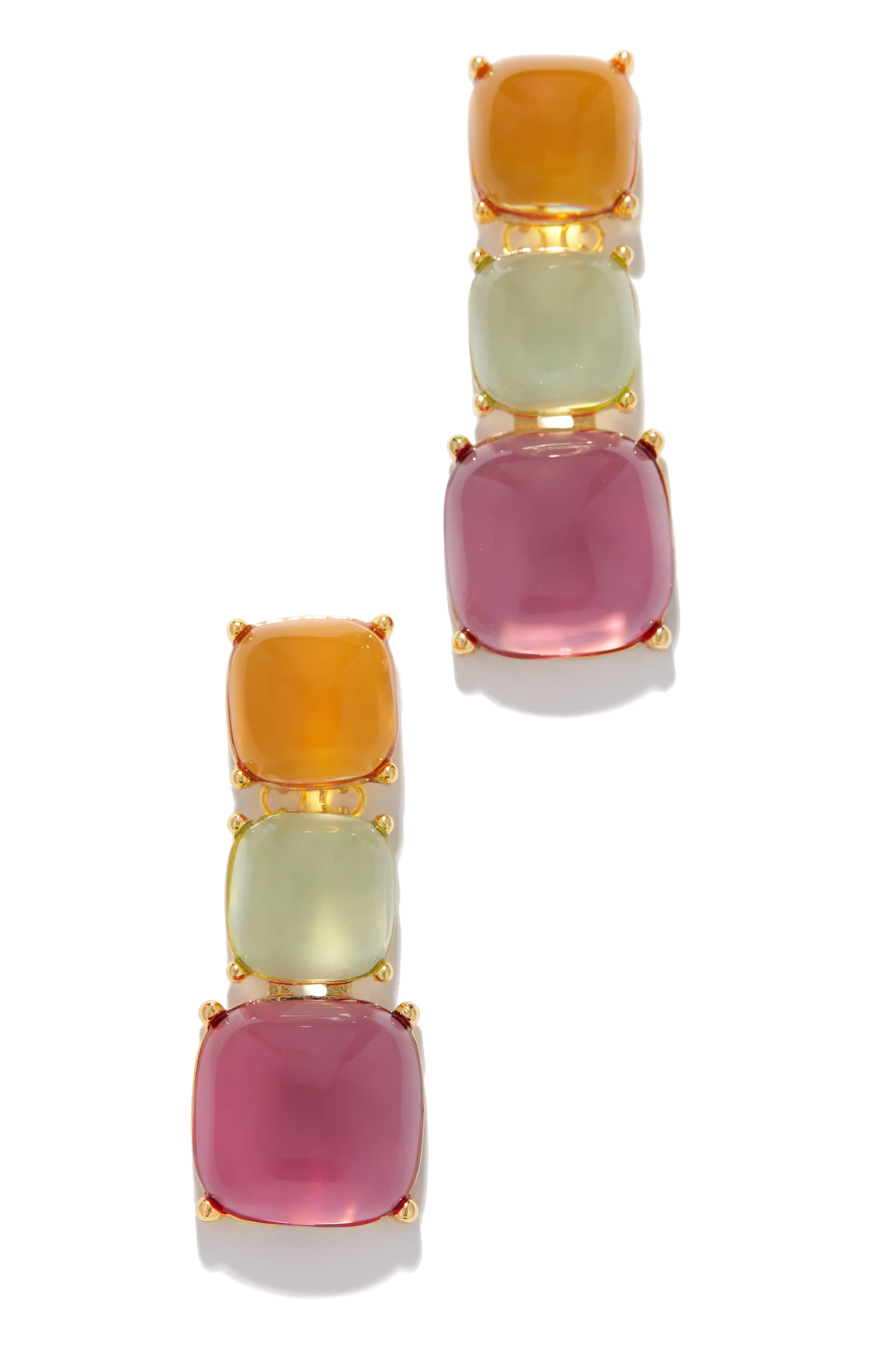 Glam Hour Statement Stone Earring - Clear