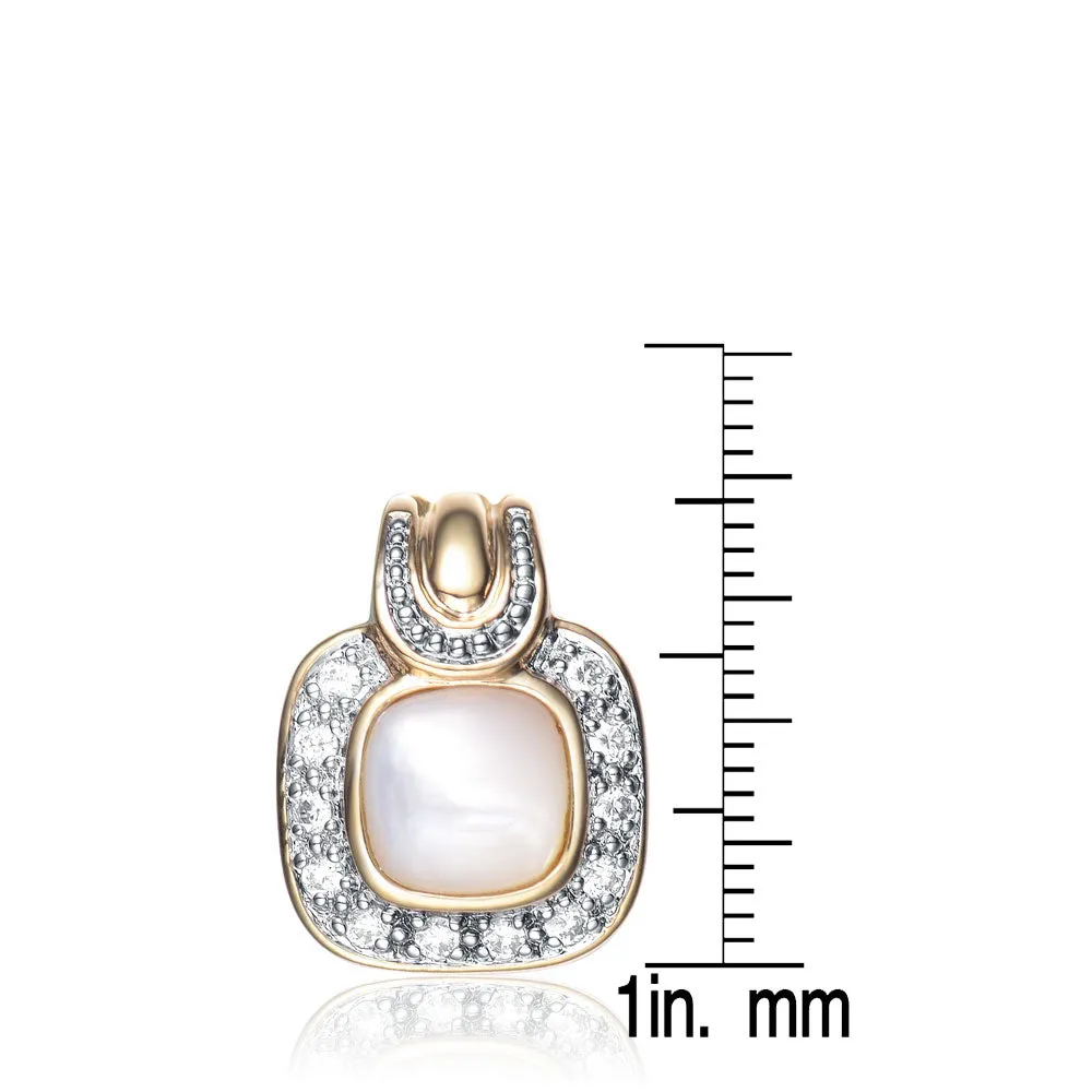 Gold Overlay Cubic Zirconia Pink Stone Earrings