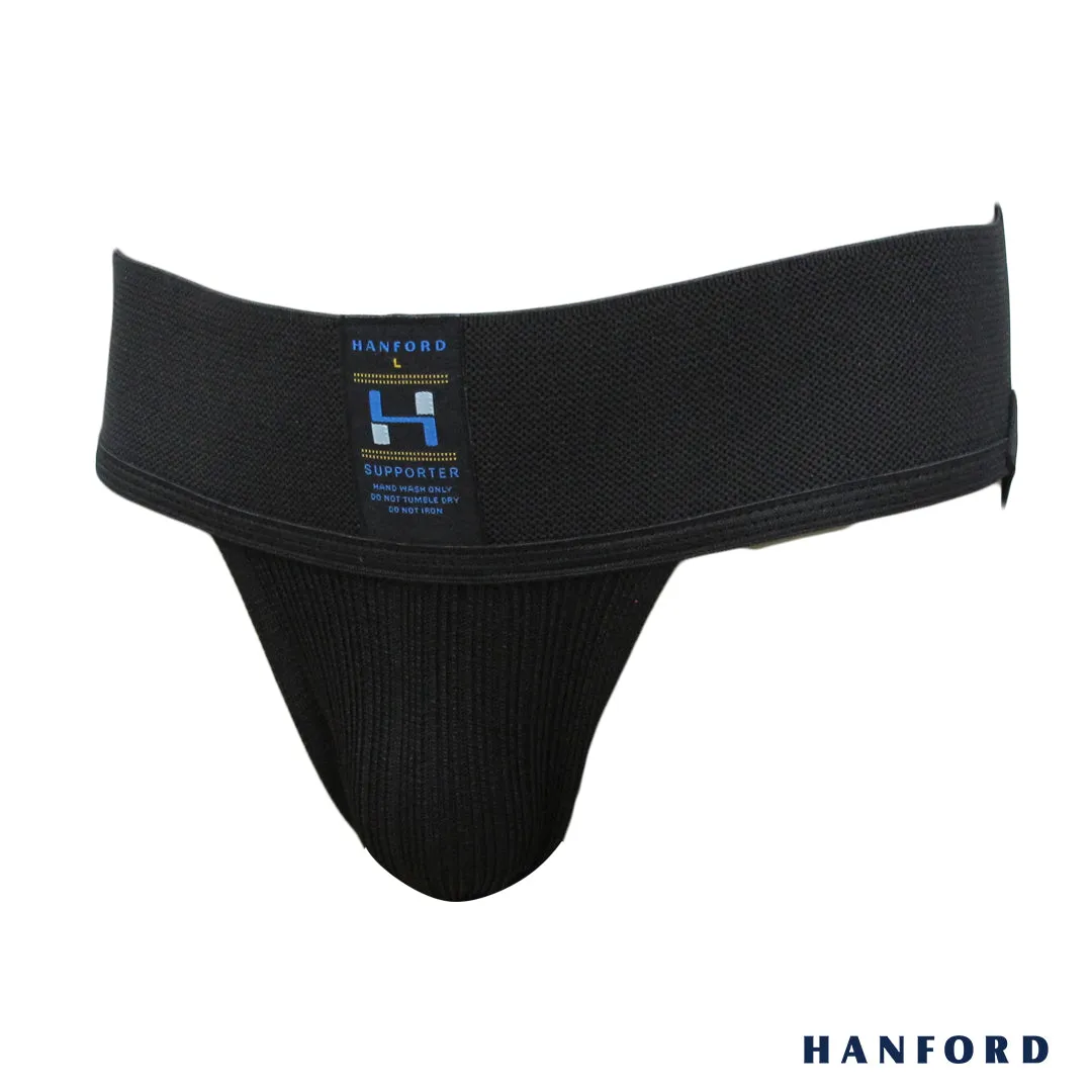 Hanford Athletic Men Supporter 3inches Plain Garter - Black (Single Pack)