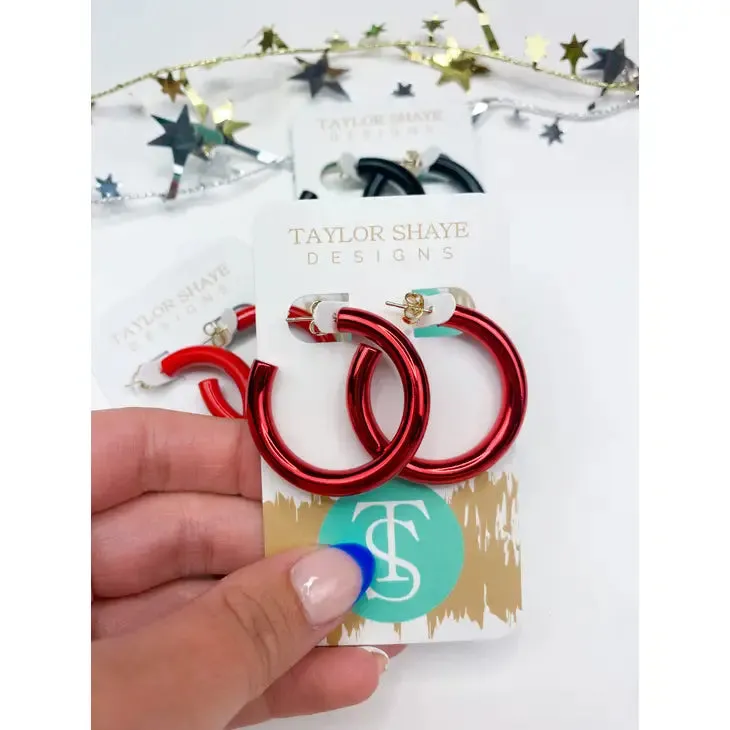 Holiday Enamel Hoops