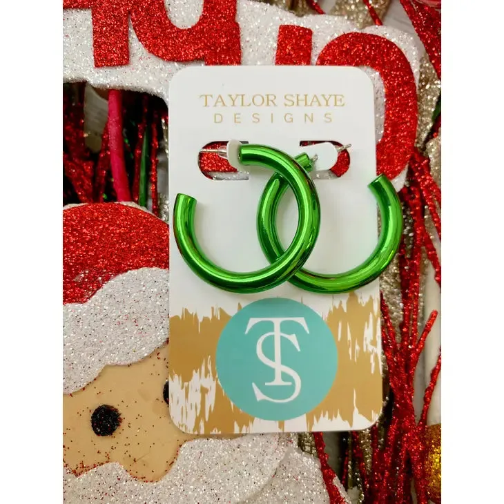 Holiday Enamel Hoops