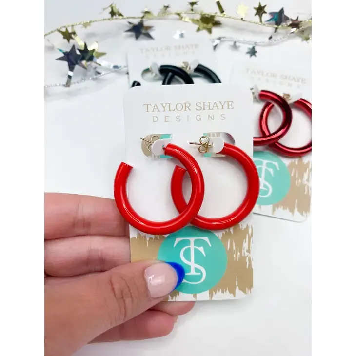 Holiday Enamel Hoops